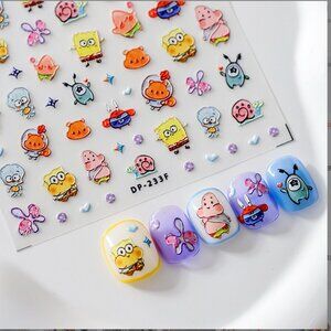 Spongebob and Friends Themed Nail Art Stickers/Decals